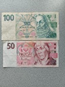 Czechy ,  50 koron 1997r. Aneżka i 100 koron 1991 r. Karol IV ładne 