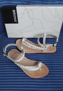 Sandały japonki skóra naturalna Bronx r. 36
