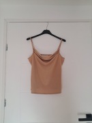 Beżowy top z lejącym dekoltem, Dorothy Perkins