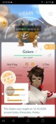 Golem shiny pokemon go