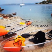 Przezroczysty dwuosobowy kajak Pure Canoe