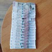 Banknoty 500 zł.