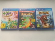 Zestaw gier dla dzieci na PS4 (Knack, Rayman, Laylee)