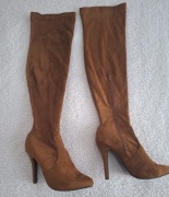 Kozaki materiałowe za kolano rozmiar 39