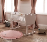 Kołyska niemowlęca Sisi dziecięca drewniana biała + materac