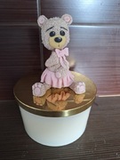 Figurka misia z masy cukrowej
