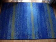 Dywan 170x119 cm niebieski nowoczesny polipropylen