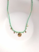 naszyjnik czoker Agat morski agatem rafa koralowa stal nierdzewna stali