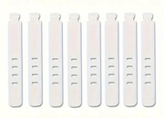 Organizer kabli 8 szt. – regulowane opaski/klipsy do przewodów, biały