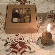 Zestaw prezentowy - nalewka z propolisu + świeca z wosku pszczelego