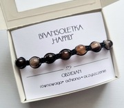 Bransoletka szczęścia obsydian