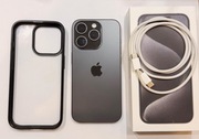 iPhone 15 Pro 8 GB/256 GB 5G Black Titanium + Etui Spigen - STAN IDEALNY!!!