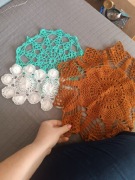 Serwetki szydełkowe rękodzieło PRL