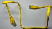 Kabel Ethernet RJ45 1 metr Cat. 5E, żółty 