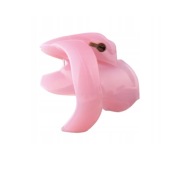 RÓŻOWY MAŁY PAS CNOTY CHASTITY CAGE 4 ORINGI  XS
