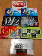 Kasety magnetofonowe AXIA. TDK. Sony. Denon. Maxell 