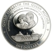 Srebrna moneta 5 Dollars Tuvalu Srebro 31.55 grama