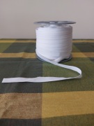 Lamówka bawełniana zaprasowana - kolor biały, 70 mb