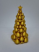 Złota Świąteczna Choinka 15cm wysokości - nowoczesna dekoracja BN011