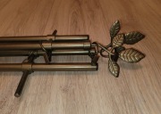 Karnisz metalowy 200 cm/240 cm  75 żabek kolor stare złoto