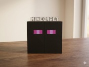 Półka Minecraft Enderman OTWIERANA na figurki Kinder Joy!