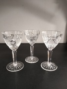 Stare kieliszki kryształowe 3 sztuki 