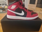 Air Jordan 1 Mid Black/Gym Red/White 47.5