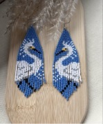 Kolczyki z japońskich koralików.