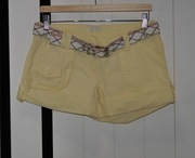 *ZOE* śliczne spodenki roll up pasek 36 S