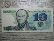BANKNOT PRL 10 ZŁOTYCH 1982 ROK SERIA R JÓZEF BEM UNC