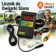 Licznik Owijarki Siana / Licznik Owinięć i Bel do Owijarki + Akumulator 9V 