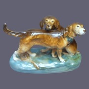 Figura Psów myśliwskich Royal Dux Art Deco 1920-50