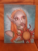 Obraz portret abstrakcyjny ręcznie malowany