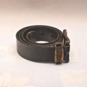 Czarny pasek męski DIESEL z naturalnej skóry, rozmiar S.