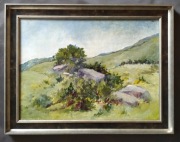 Obraz olejny, pejzaż, w ramie 51x39