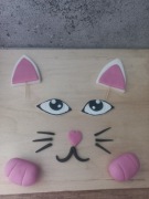 Z masy cukrowej na tort kot oczy uszy 