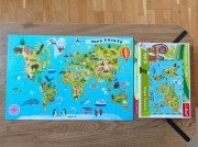 Edukacyjne puzzle Trefl Mapa Świata 100 el.