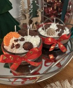 Świąteczne zapachowe świeczki sojowe, 2 sztuki