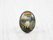 pierścionek Krzyk vintage retro boho obraz Munch NA96