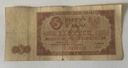 5 Złotych 1948 - Traktorzysta - SERIA F - PRL