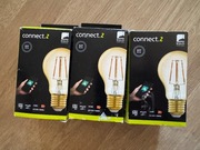 3x Eglo Connect.z E27 Filament Zigbee Mesh 500lm Hue Retro