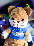 Pluszowy kotek, przytulanka handmade