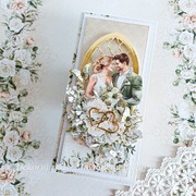 Kartka, ręcznie robiona, Ślub