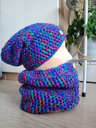 Komplet handmade włóczka szydełko akryl 