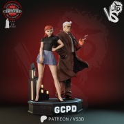 Figurka druk 3D żywica 12K " Jim Gordon & Barbara  - F1138 " - 120 mm