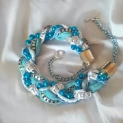 Naszyjnik ręcznie robiony  z pasmanterii