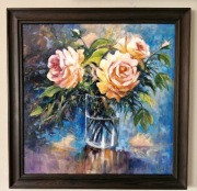 Obraz olejny Róże z ramą 