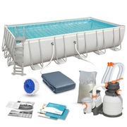 Basen ogrodowy stelażowy 640 x 274 x 132 cm 12w1 5