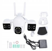 Kamera zewnętrzna Wi-Fi 3 obiektywy 360stopni