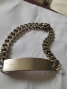 Srebrna bransoletka pancerka, srebro gruba